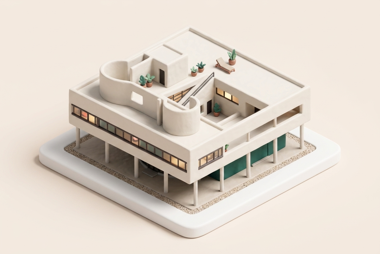 Framed print of Villa Savoye