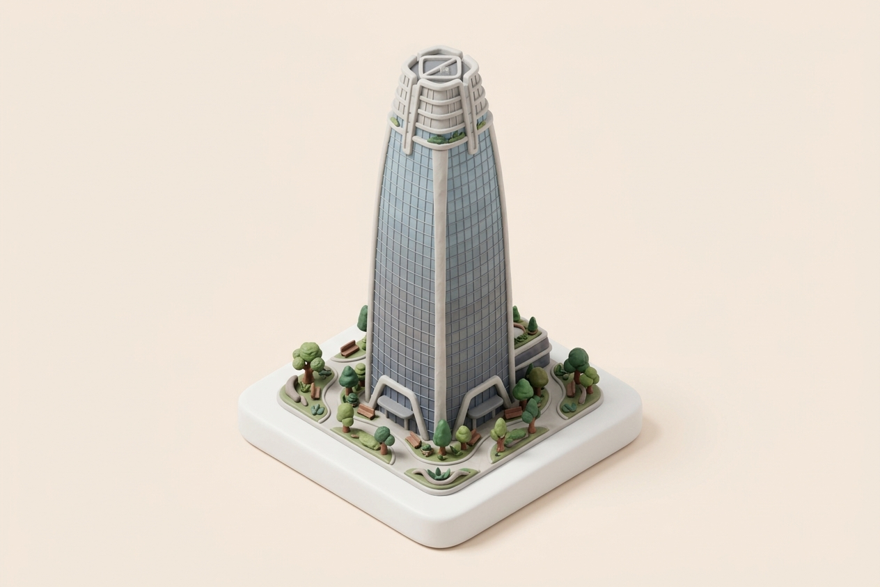 matte print of Salesforce Tower