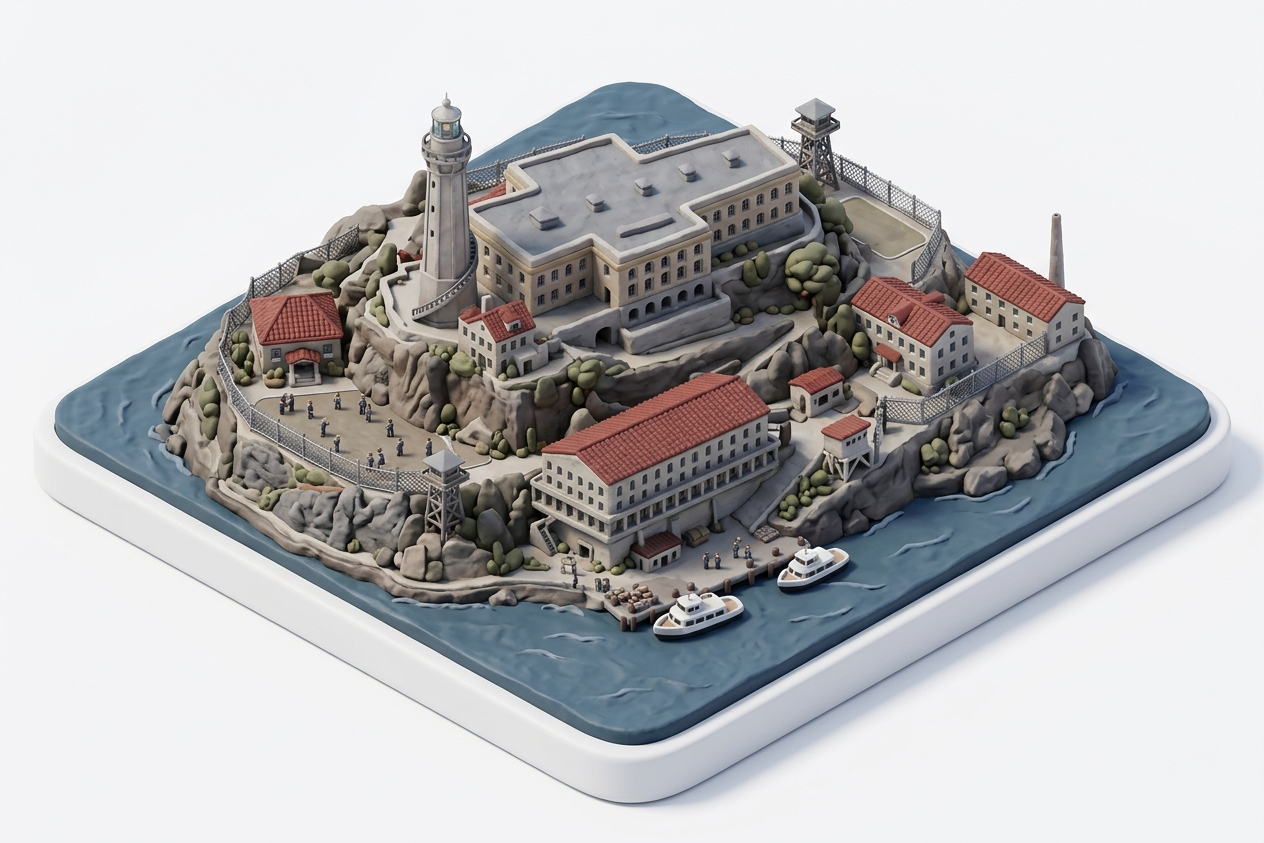 Framed print of Alcatraz