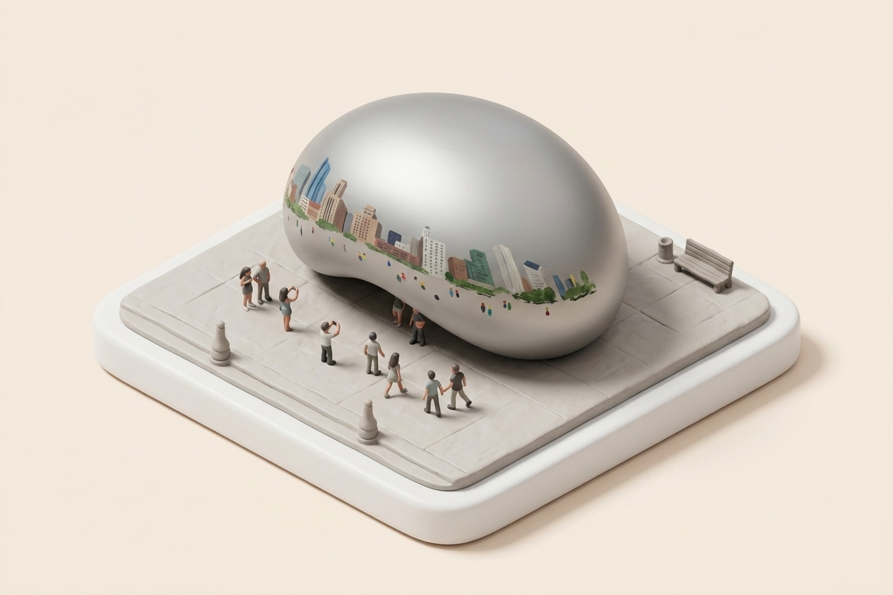 matte print of Cloud Gate