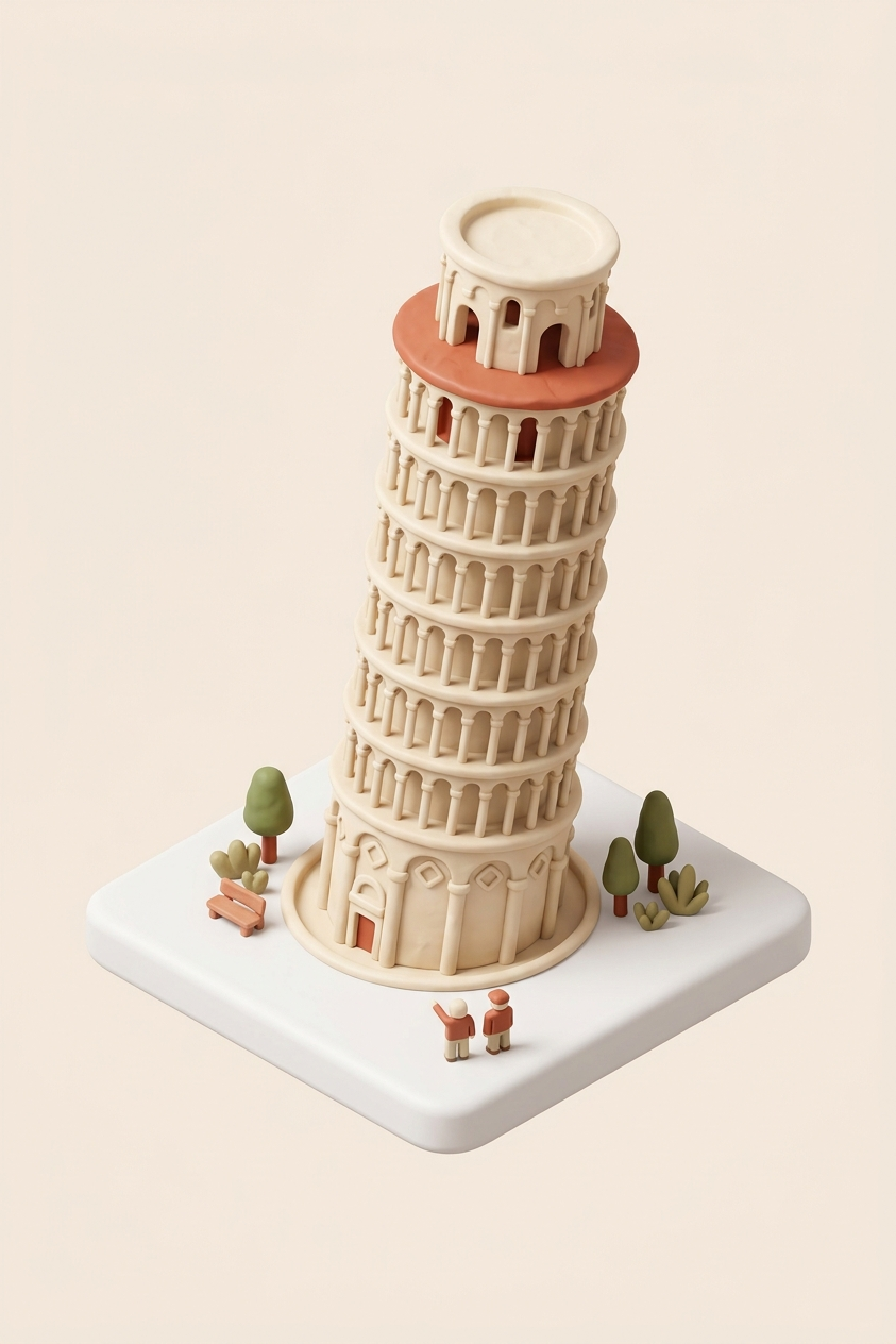 matte print of Leaning Tower of Pisa