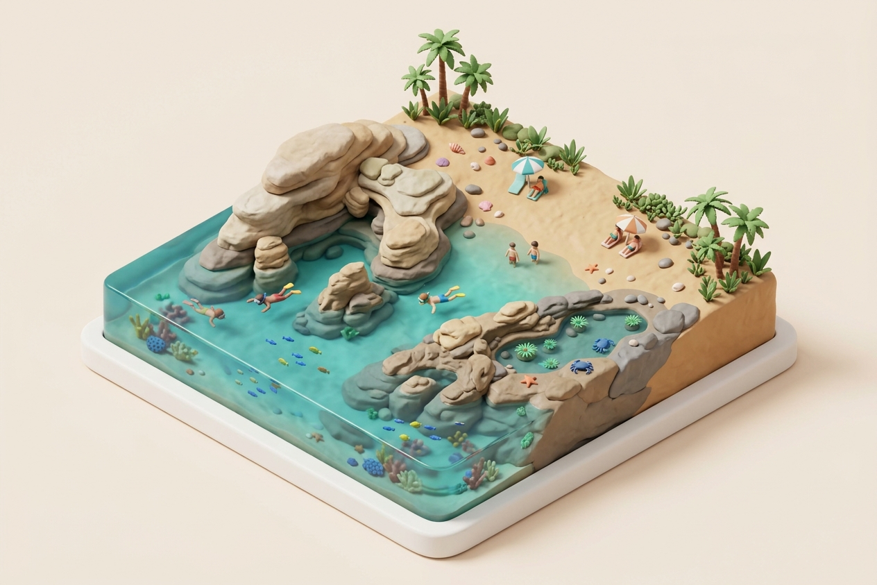 matte print of Coral Cove Beach