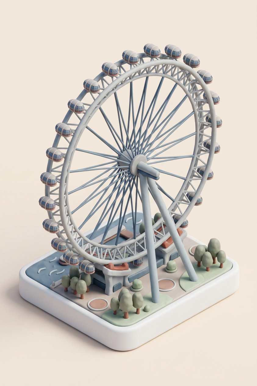 matte print of London Eye