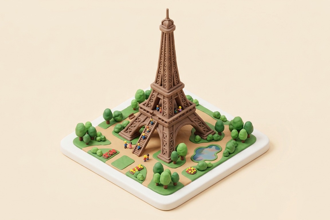 matte print of The Eiffel Tower