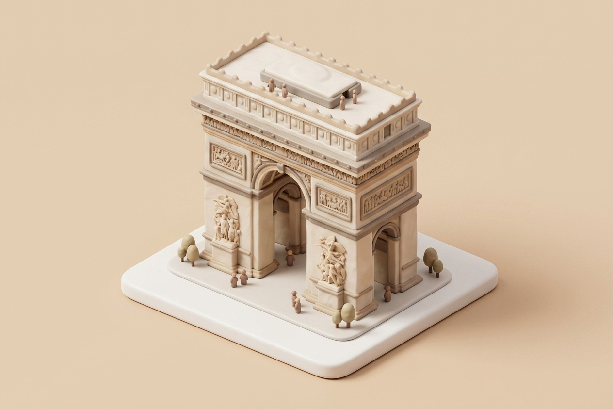 matte print of Arc de Triomphe